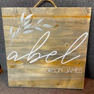Baby name Custom Sign